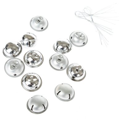 Zestaw ozdób świątecznych Jingle bells 12 szt., srebrny