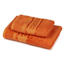 4Home Комплект Bamboo Premium рушник для ванни та рушник для рукоранжевий, 70 x 140 см, 50 x 100 см