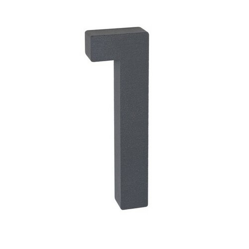 Aluminijska hišna številka 1, 3D strukturiranapovršina