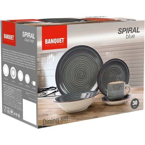 Set de masă Banquet 30-piese Spiral Blue