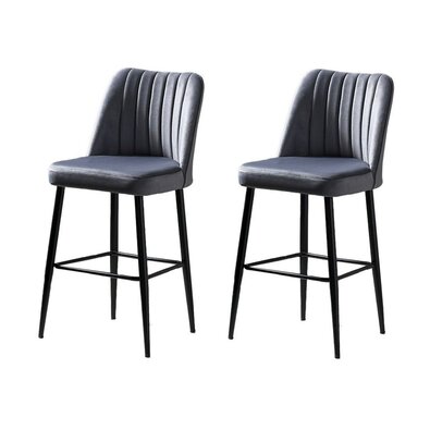 Set de scaune de bar Vento Grey and Black, 2 buc.