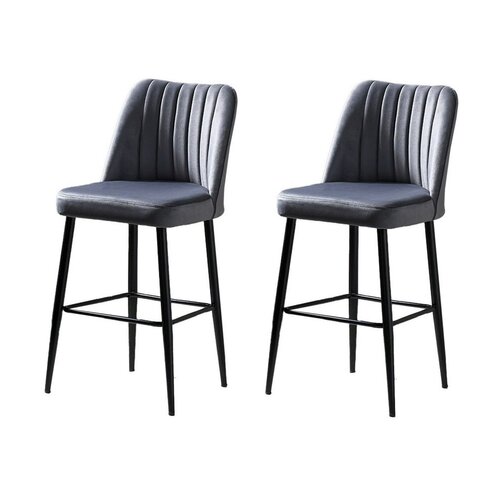 Barstuhl-Set Vento Grey, 2 Stück