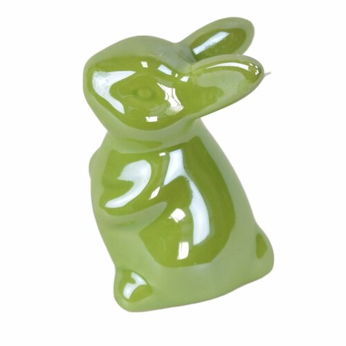 Iepuraș de Paște din ceramică Greeny verde, 8 cm
