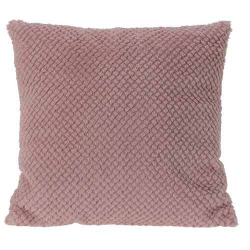 Weiches Fleece-Kissen Rosa, 45 x 45 cm