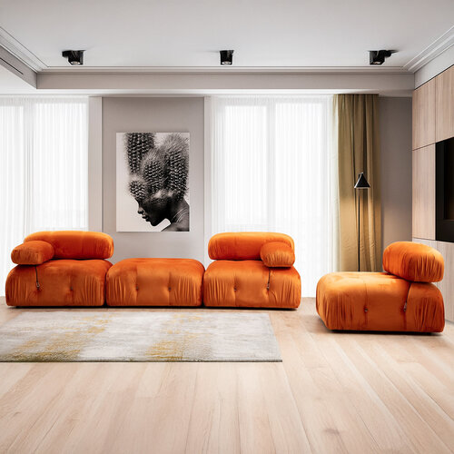 Taburet Bubble Pouffe Orange
