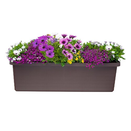 Jardinieră cu auto-irigare Plastia Berberis TRIO,ciocolată