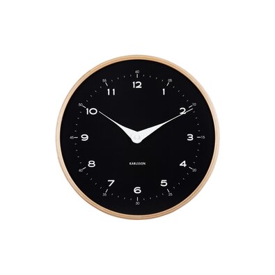 Karlsson 5995BK designové nástěnné hodiny černá, pr. 30 cm