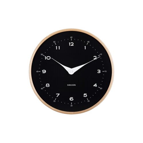 Karlsson 5995BK designové nástěnné hodiny černá, pr. 30 cm