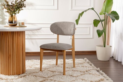 Set de scaune de sufragerie Lionte Grey and LightOak, 2 buc.