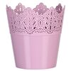 Plastový obal na kvetináč Čipka 11,5 cm, ružová