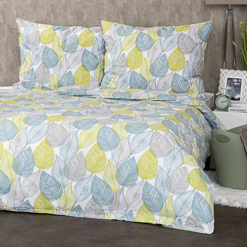 Lenjerie de pat din bumbac 4Home Nordic Leaves, 140 x 220 cm, 70 x 90 cm