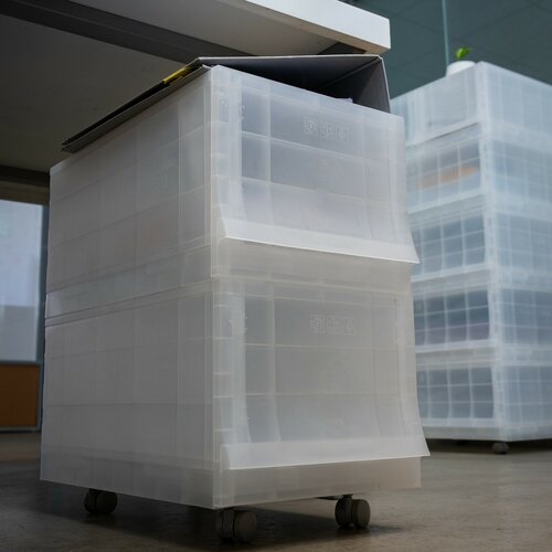 Modulare Aufbewahrungsbox Wave Junior Mist ohne Rollen 43,4 x 27,2 x 22 cm