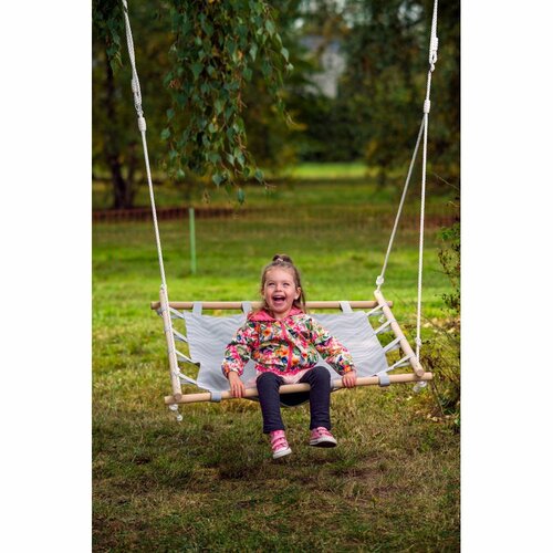 Woody Huśtawka kwadrat z tkaniną, 100 cm