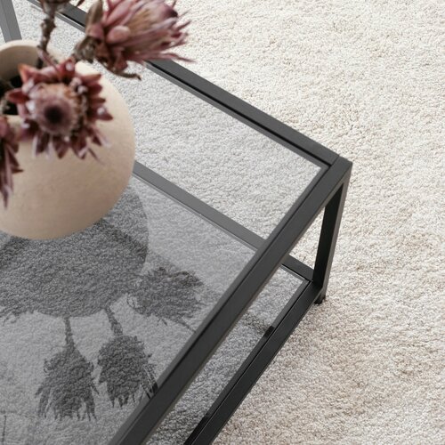 Couchtisch Astro Black mit dunklem Glas