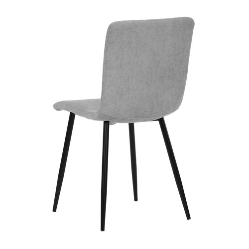Sada jídelních polstrovaných židlí 4 ks, šedá, 42 x 88 x 52 cm