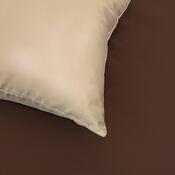 Set de lenjerie de pat din satin Kvalitex, maro închis/bej, 140 × 200 cm, 70 × 90 cm