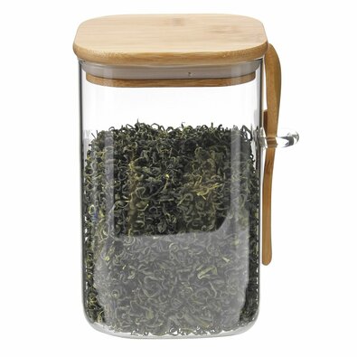 Maxxo steklena posoda Bamboo z žličko, 1 l