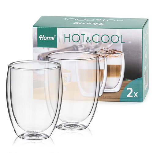 4Home Thermo Latte-Gläser Hot&Cool 350 ml, 2 St.