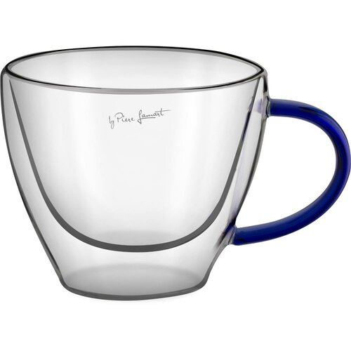 Lamart LT9116 2-dielna súprava pohárov nacappuccino Vaso, 190 ml, modrá