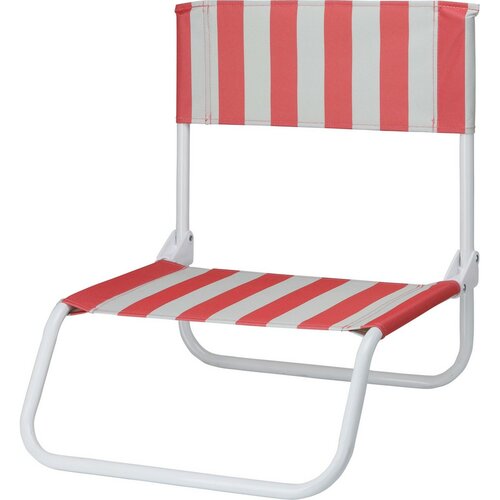 Składane krzesło plażowe Stripes, 65 x 44 x 19 cm, czerwony