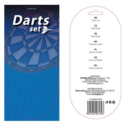 Sportwell Set de darts cu vârfuri din plastic