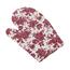 Ofenhandschuh Adela Blume burgundy, 18 x 28 cm