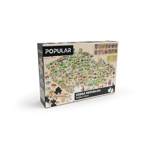 Popular Puzzle Mapa Českej republiky, 160 dielikov