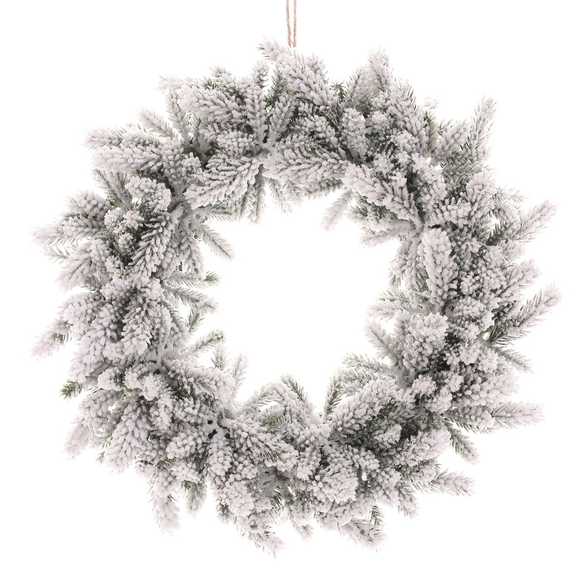 Sztuczna śnieżna girlanda z igieł sosnowych,średnica 30 cm