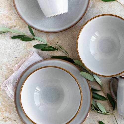 Mäser Zestaw naczyń śniadaniowych 12 szt. SMOKY'S– szary