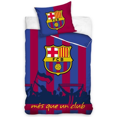 Pościel bawełniana FC Barcelona Més que un club, 160 x 200 cm, 70 x 80 cm