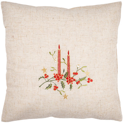 Різдвяна наволочка Свічки, 40 х 40 см