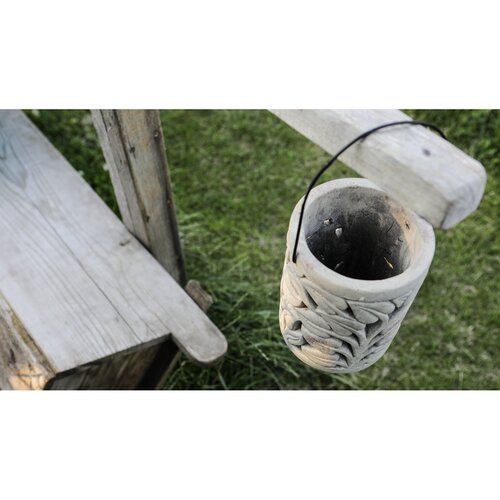 Felinar decorativ Folia, 19 x 25 cm, beton