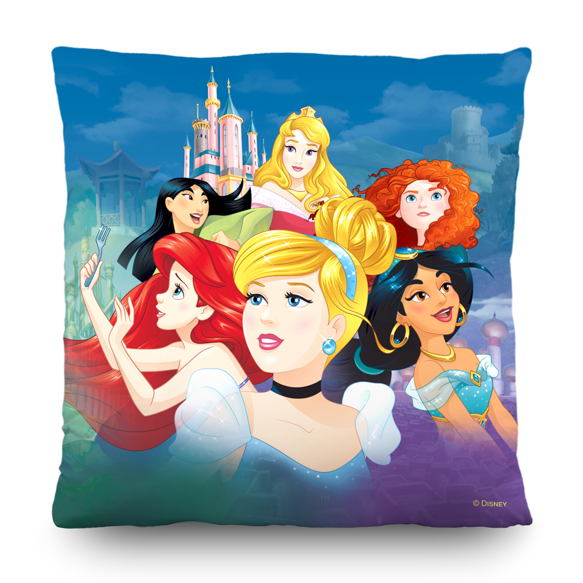 Obrázok AG Design CND 3123 Princezny Disney, Dekorativní polštář 40x40 cm