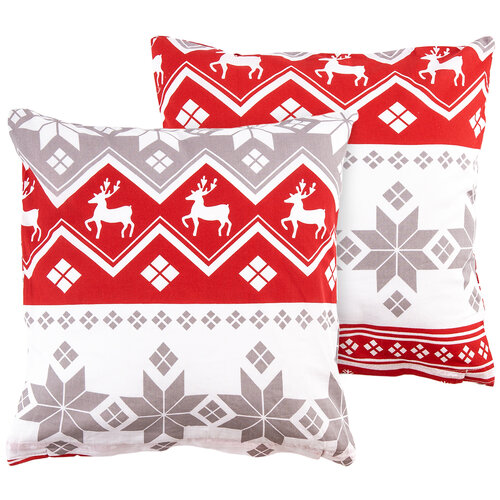 4Home Weihnachts Kissenbezug Nordic red , 40 x 40 cm, set 2 St.