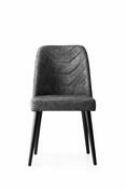 Set de scaune de sufragerie Dallas Anthracite and Black, 2 buc.