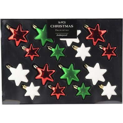 Набір ялинкових іграшок Star кольоровий, 16 шт.