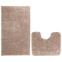 AmeliaHome Sada koupelnových předložek Bati světle hnědá, 2 ks 50 x 80 cm, 40 x 50 cm AmeliaHome Sada koupelnových předložek Bati světle hnědá, 2 ks 50 x 80 cm, 40 x 50 cm