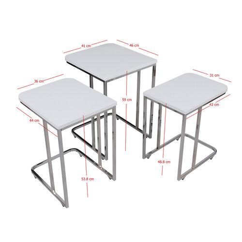 Odkladací stolík Zigon, 3 ks