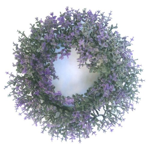 Umetni venec Buxus vijoličen, premer 16 cm