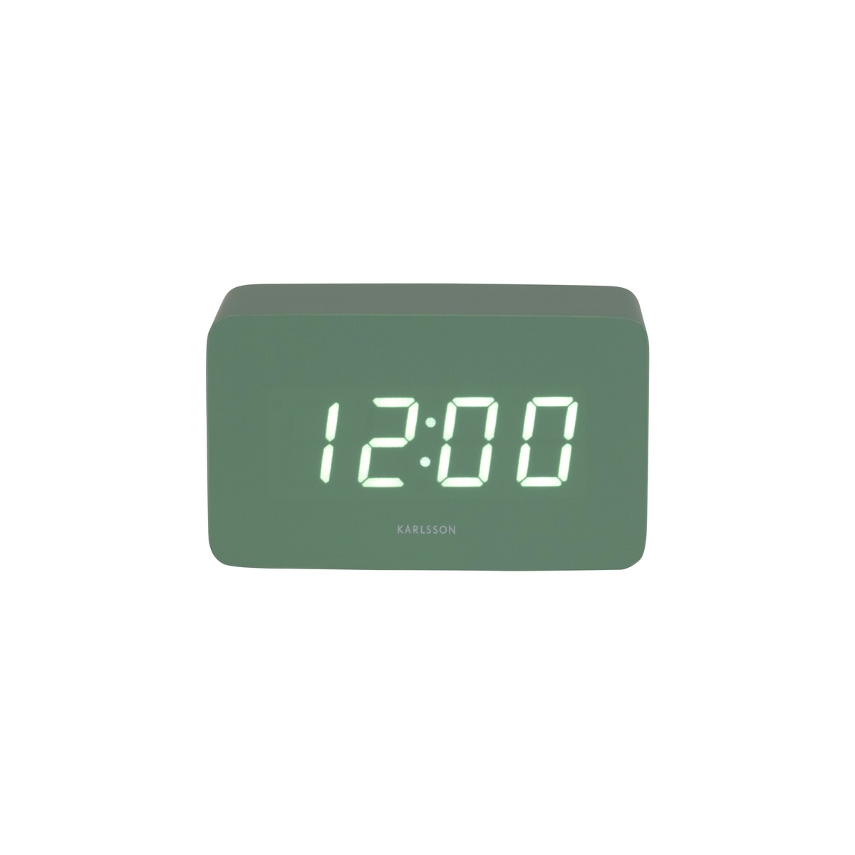 Karlsson 5983GR dizájner LED-es óra ébresztővel,zöld, 10 cm-es