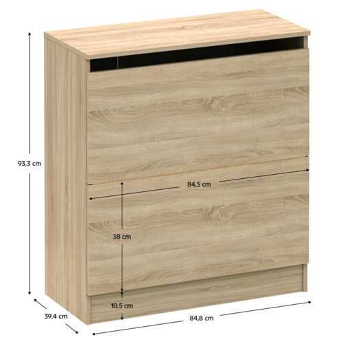 Perinový matrac BETTY 2, dub Sonoma