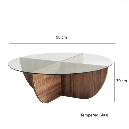 Stolik konferencyjny Lily Walnut