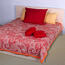 Sal ágytakaró piros/fehér, 220 x 240 cm