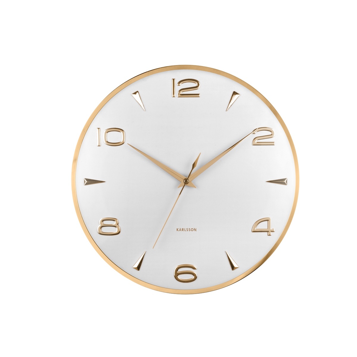 Dizajnové nástenné hodiny Karlsson 6017WH biele,priemer 40 cm