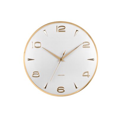 Karlsson 6017WH designerski zegar ścienny biały,średnica  40 cm