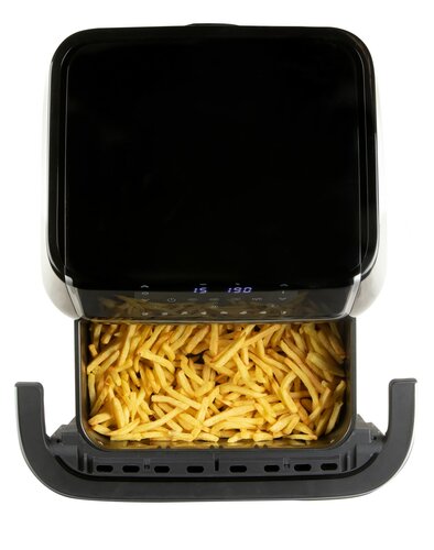 DOMO DO544FR horkovzdušná rodinná fritéza s průzorem, 10 l