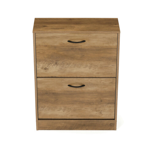 Výklopný botník se 2 přihrádkami COMPACT Elm, dekor jilm