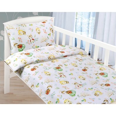 Baumwollbettwäsche für Kinderbetten Agata  Marienkäfer, 90 x 135 cm, 45 x 60 cm