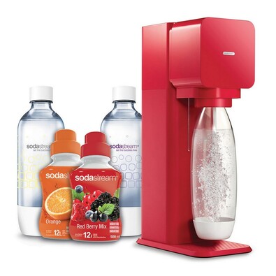 SodaStream PLAY RED LE 2 w 1 Urządzenie do produkcji wody sodowej, czerwony