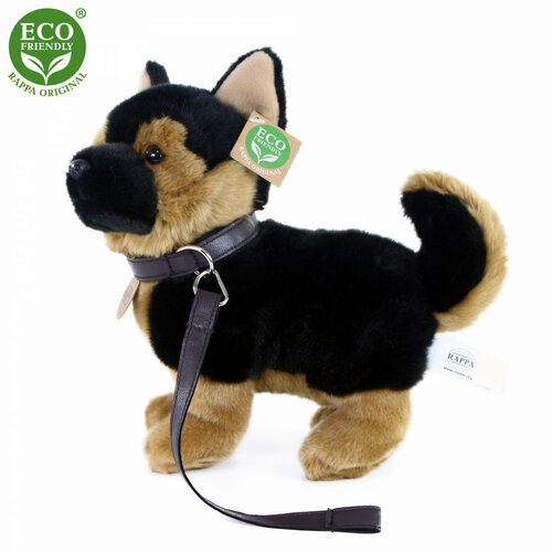 Rappa Plišasti pes nemški ovčar s povodcem stoječ,23 cm ECO-FRIENDLY